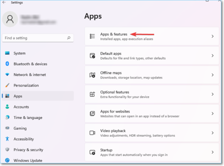 Apps en functies selecteren