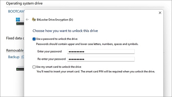 wachtwoord instellen bitlocker