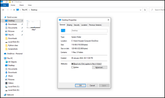 één schijf instellen stap2