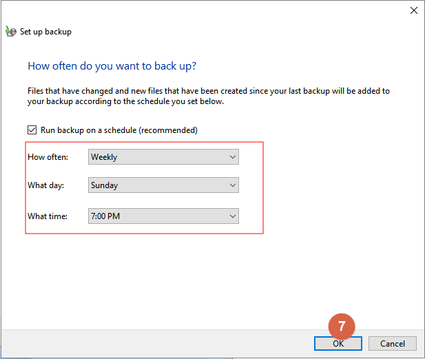 back-up pc met behulp van Windows back-up en herstel stap7