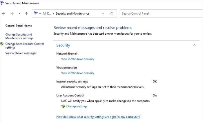 Open Windows Defender via het Configuratiescherm