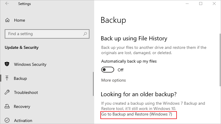 Windows 10 Back-up en herstel