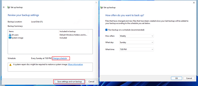 maak een back-up van Windows 11-bestanden met Back-up en herstel - 5