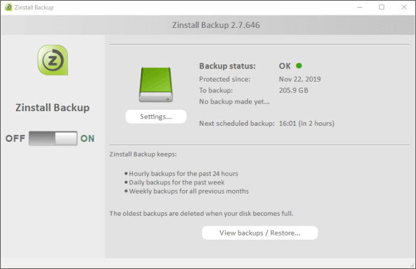 Zinstall Full Backup