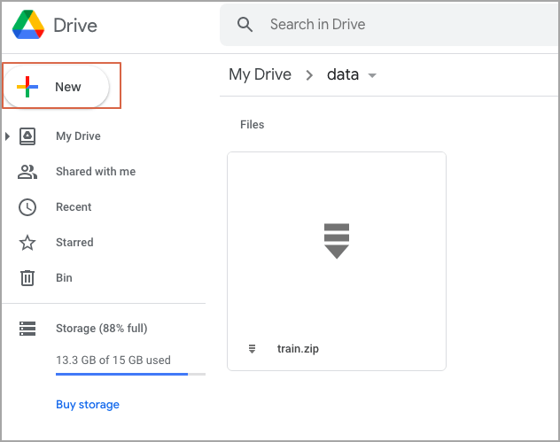 bestanden toevoegen in Google Drive