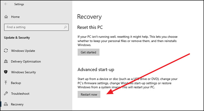 geavanceerde opstart windows pc