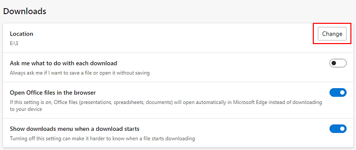 Wijzig de downloadlocatie van de Edge-browser