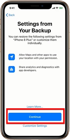 kies om door te gaan
