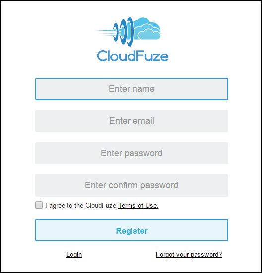 maak een cloudfuze-account aan