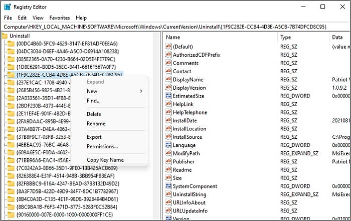 programma's verwijderen via register