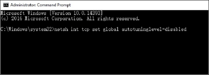 voer de opdracht in om de overdracht te versnellen