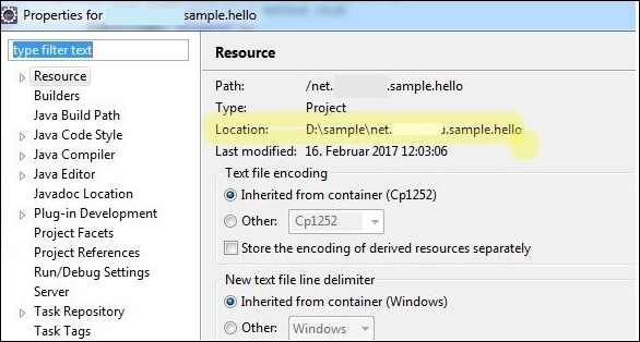 controleer maplocatie