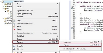 kies de verplaatsingsoptie