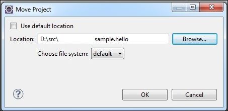 bevestig de nieuwe locatie