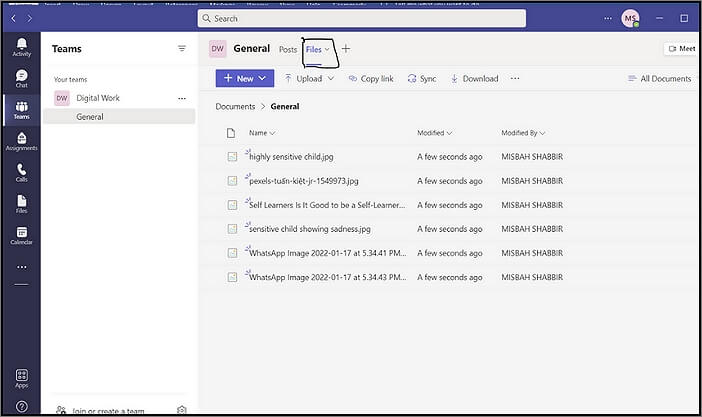 verplaats bestand in microsoft teams naar een andere schijf