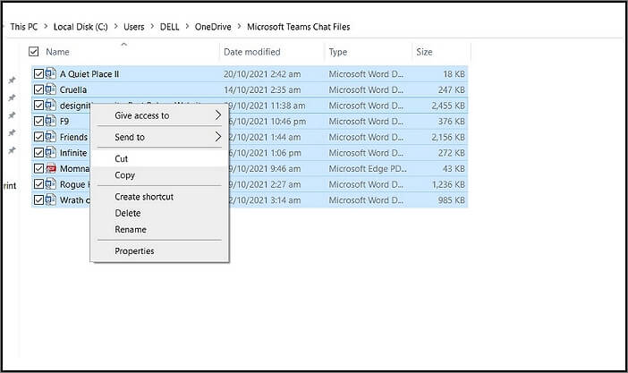 Selecteer bestanden en mappen