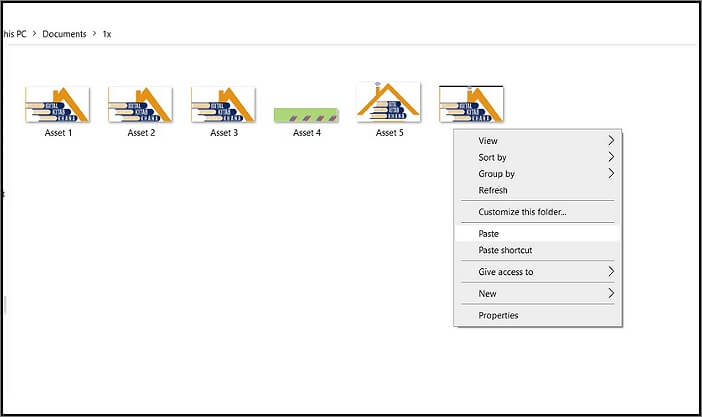 Plak de bestanden op de nieuwe locatie