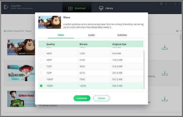 stel de geavanceerde downloadinstellingen in