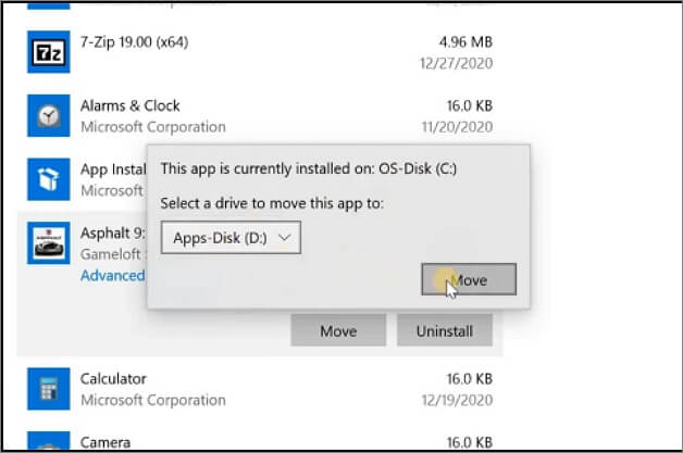 hoe de Twitter-app over te zetten naar een andere schijf via de Windows-instelling
