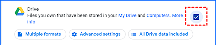klik op alles deselecteren om bestanden te exporteren