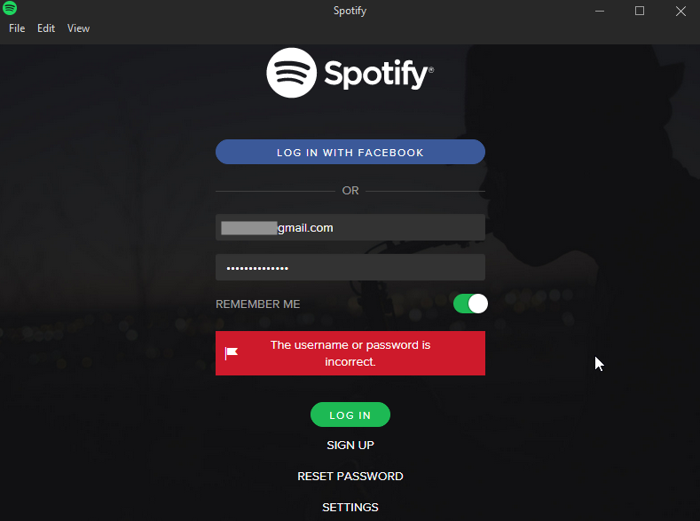 log in op je spotify-account