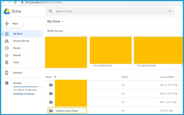 maak een map in Google Drive om bestanden op te slaan
