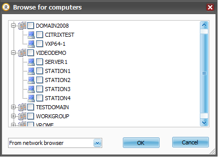 selecteer de computer