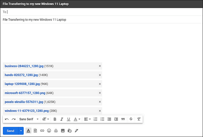 Bestanden overzetten via e-mail