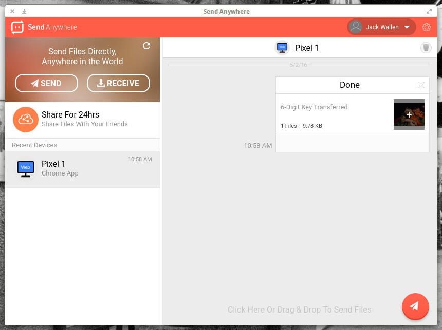 verzend geschiedenis van overal verzenden