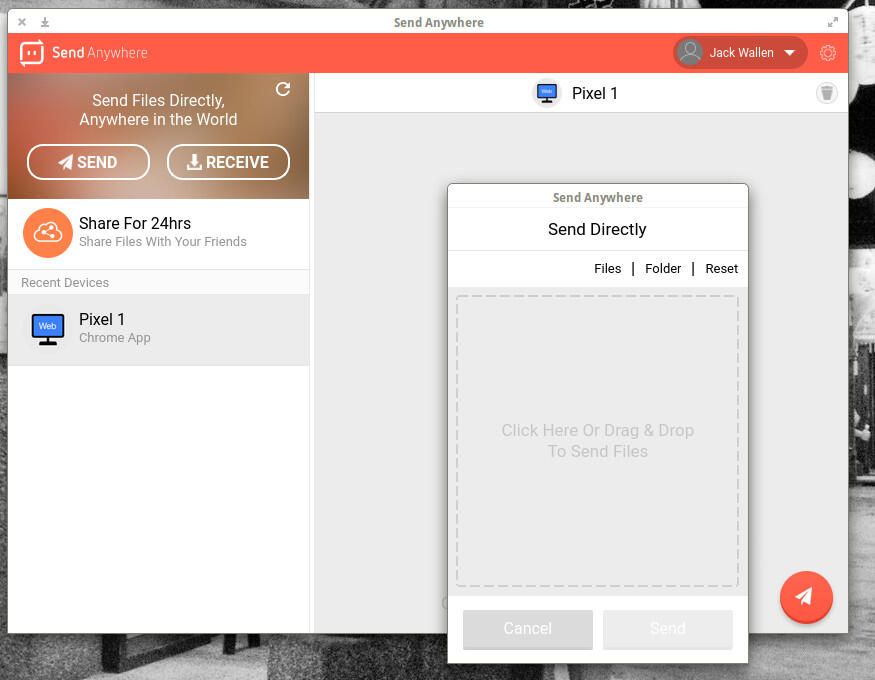 bestanden verzenden via sendanywhere