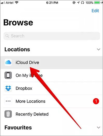 locaties icloud drive