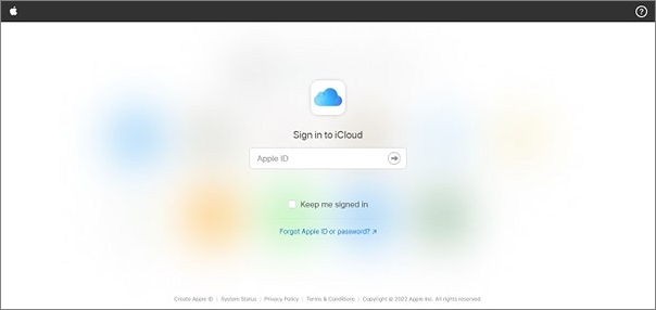 inloggen op icloud