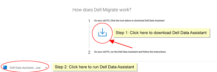 Download en installeer Dell Migrate op een oude pc