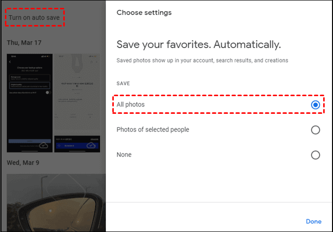 opslaan google foto's delen