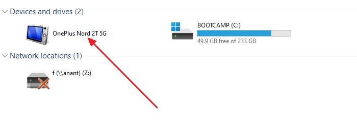 Android-opslag in Verkenner