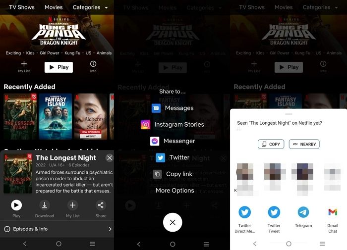 Netflix-shows en films delen