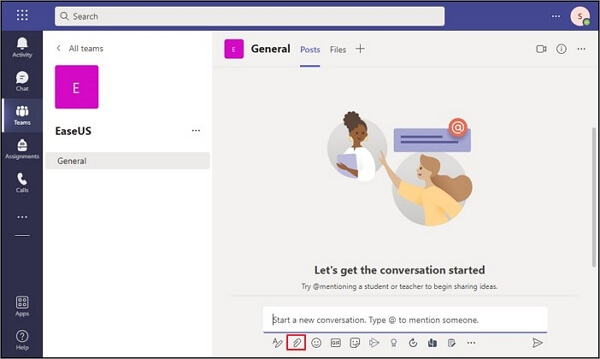 tik op het bijlagepictogram