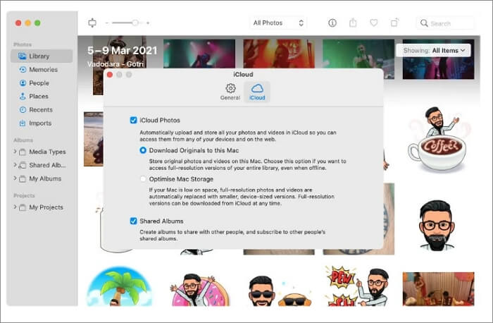 breng foto's over van google foto's naar icloud op mac step3