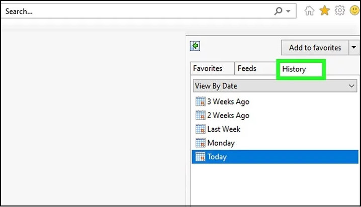 browsegeschiedenis bekijken in bijv. browser