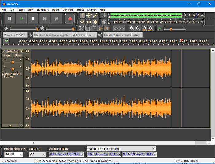 audacity-bestand exporteren als mp3