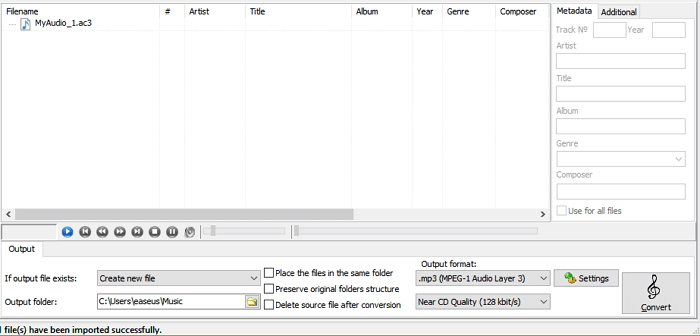 audio transcoder converteren naar mp3