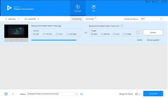 bewaar geconverteerde bestanden keepvid