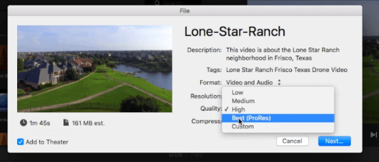 Converteer avi naar mov in iMovie