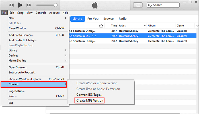 Converteer MP4 naar MP3 op Windows met iTunes.