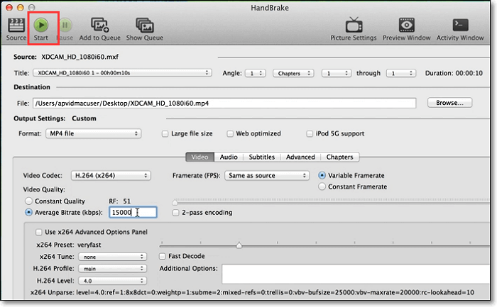 Begin met het converteren van MP4 naar MKV met HandBrake