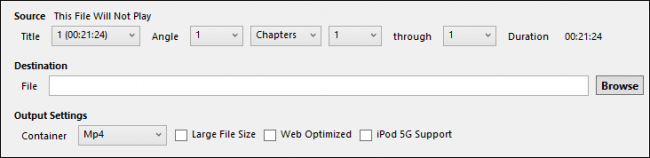 Converteer WMV naar MP4 met HandBrak