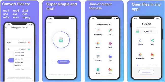 converteer YouTube-video naar MP4 op iPhone