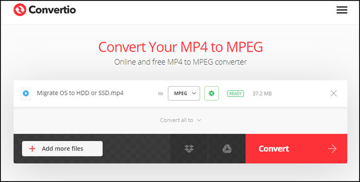 Convertio HD-conversie