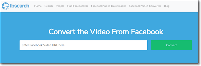 Converteer Facebook-video met FB Search