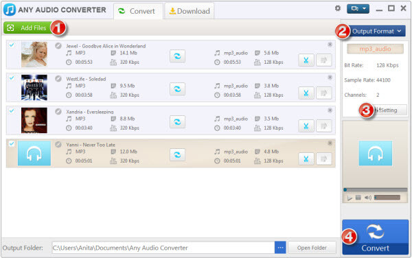 Any Audio Converter - beste gratis audio-omzetter